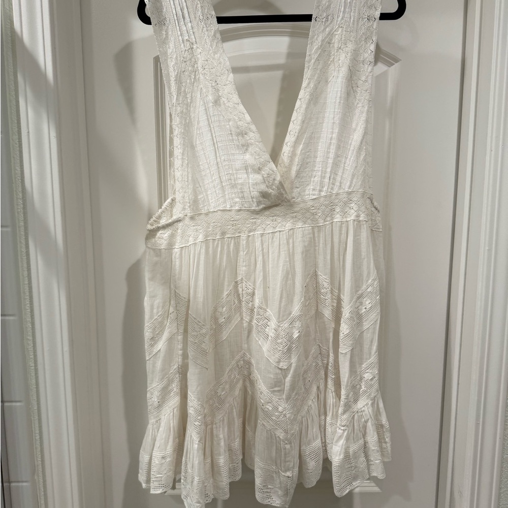 FREE PEOPLE Elegant White Sleeveless Dress
